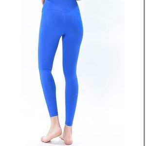 Rash guard swim leggings royal blue small xs like billabong wetsuit like